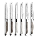 Lou Laguiole Steakmessen Mixed Colors 6 Stuks + Houten Blok