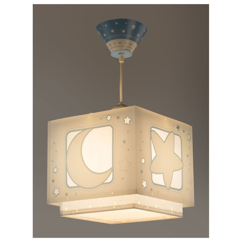 Dalber Hanglamp Maanlicht Glow in the Dark Blauw, 24cm