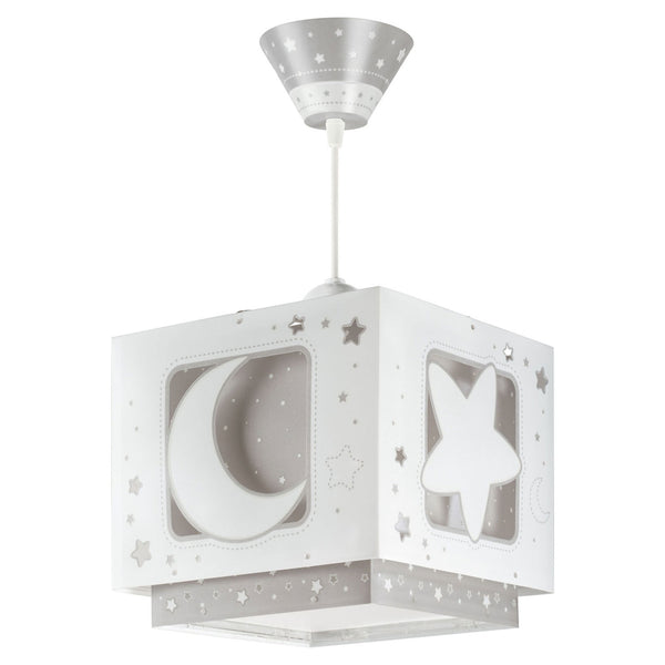 Dalber Hanglamp Maanlicht Glow in the Dark Grijs, 24cm