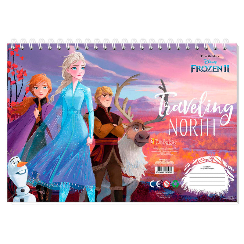 Schetsboek Frozen A4 met Stencils en Stickers