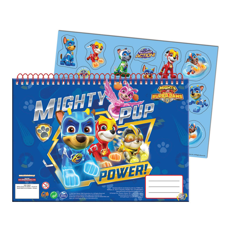 PAW Patrol Schetsboek A4 met Stickers