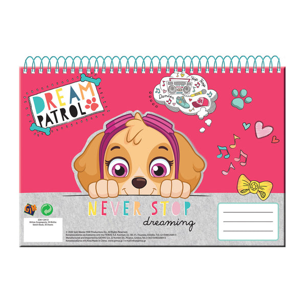 Schetsboek Paw Patrol A4, 30 vellen