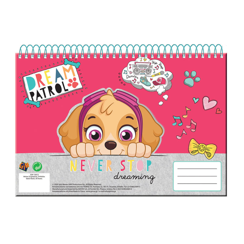 Schetsboek Paw Patrol A4, 30 vellen