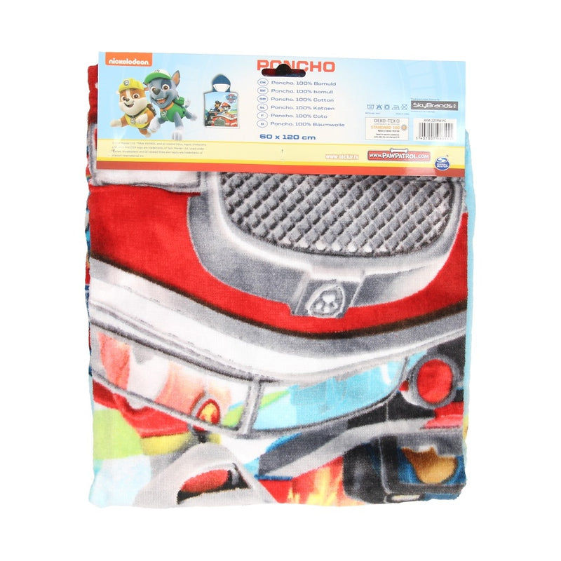 Paw Patrol Handdoek Poncho, 60x120cm