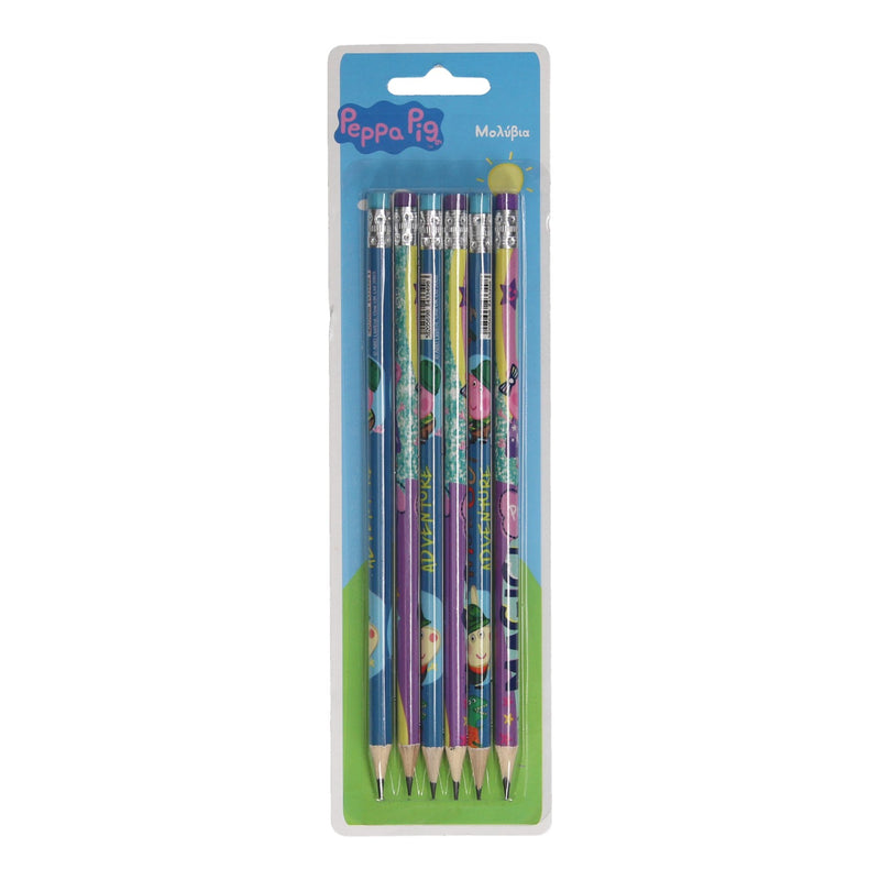 Grijs Potlood Peppa Pig, 6st.