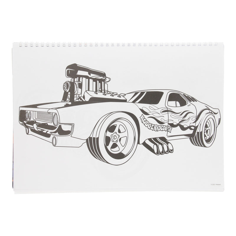 Schetsboek Hot Wheels met Stickers