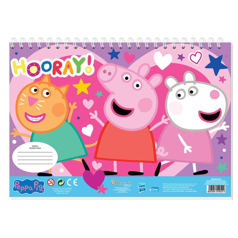 Peppa Pig Kleurplaten met Stencil en Stickervel