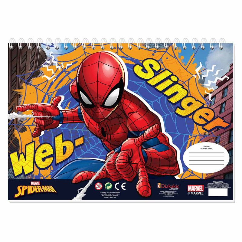 Spiderman Kleurplaten met Stencil en Stickervel