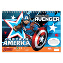 Captain America Kleurplaten met Stencil en Stickervel