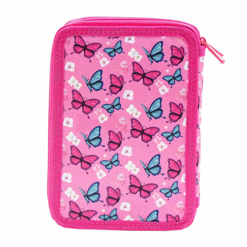 Gevuld Etui Vlinder Roze 3D