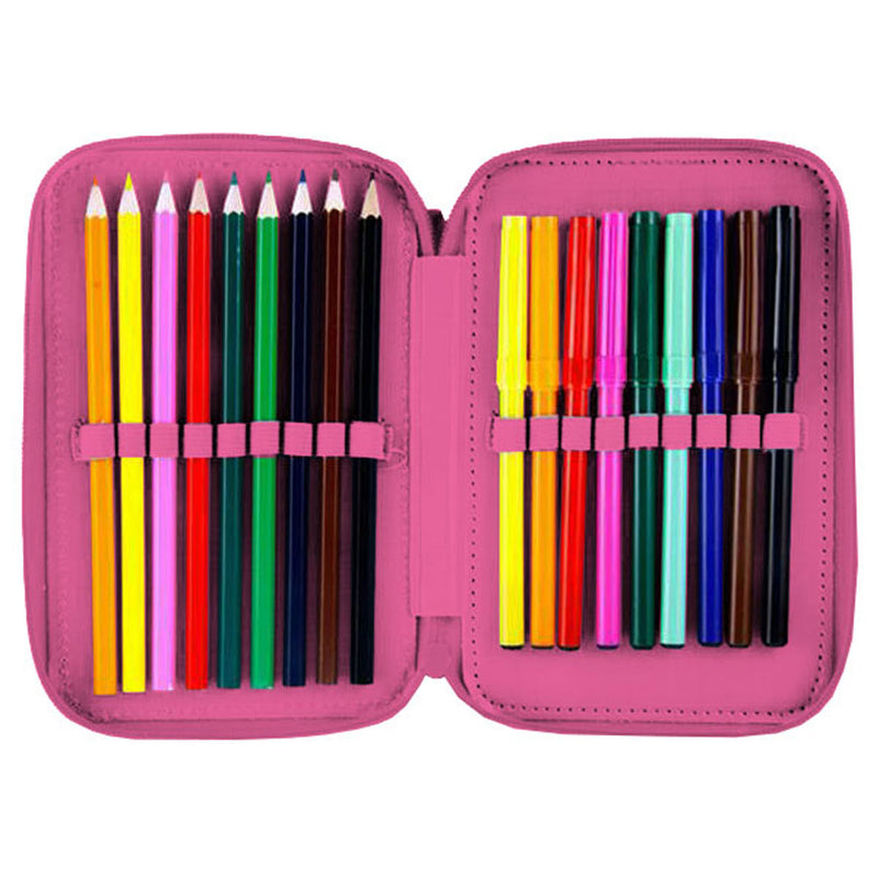 Gevuld Etui Vlinder Roze 3D