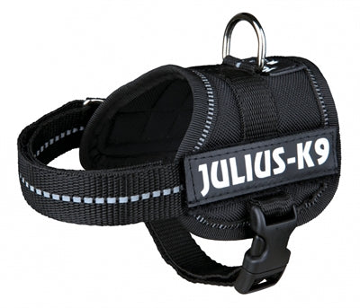 Julius K9 Power-harnas / Tuig Voor Labels Zwart BABY 1/30-40 CM