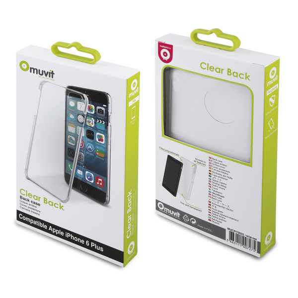 Muvit M132527  Clear Back Case Voor Apple IPhone 6 Plus/6S Plus