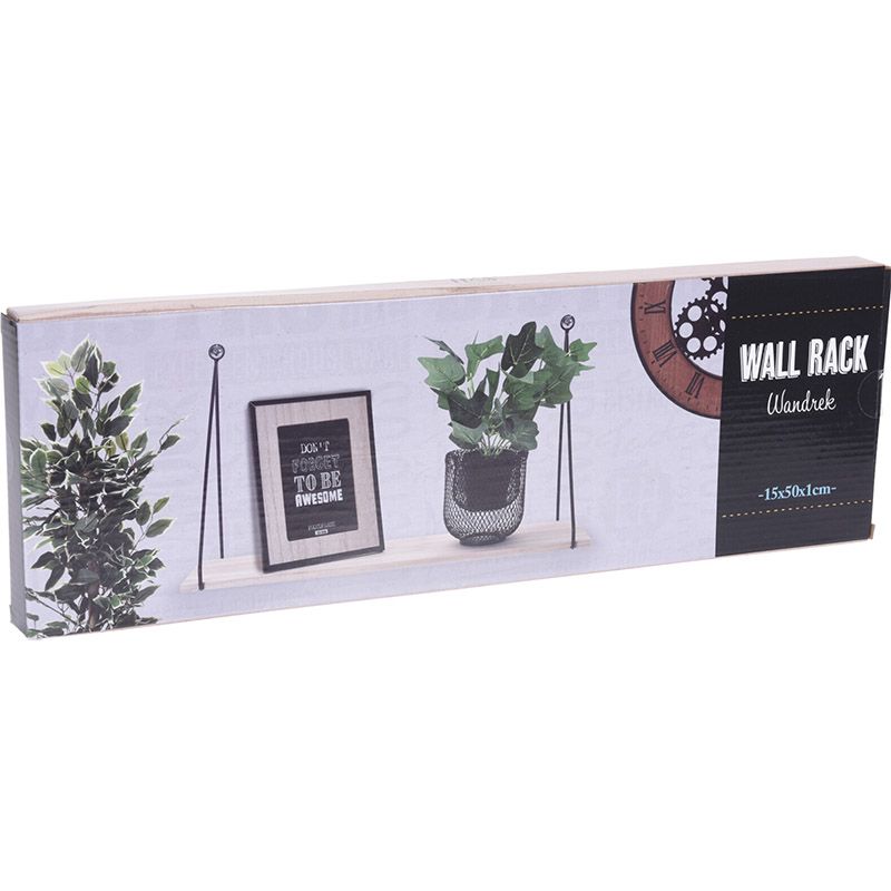 Houten Plank met metalen hangers