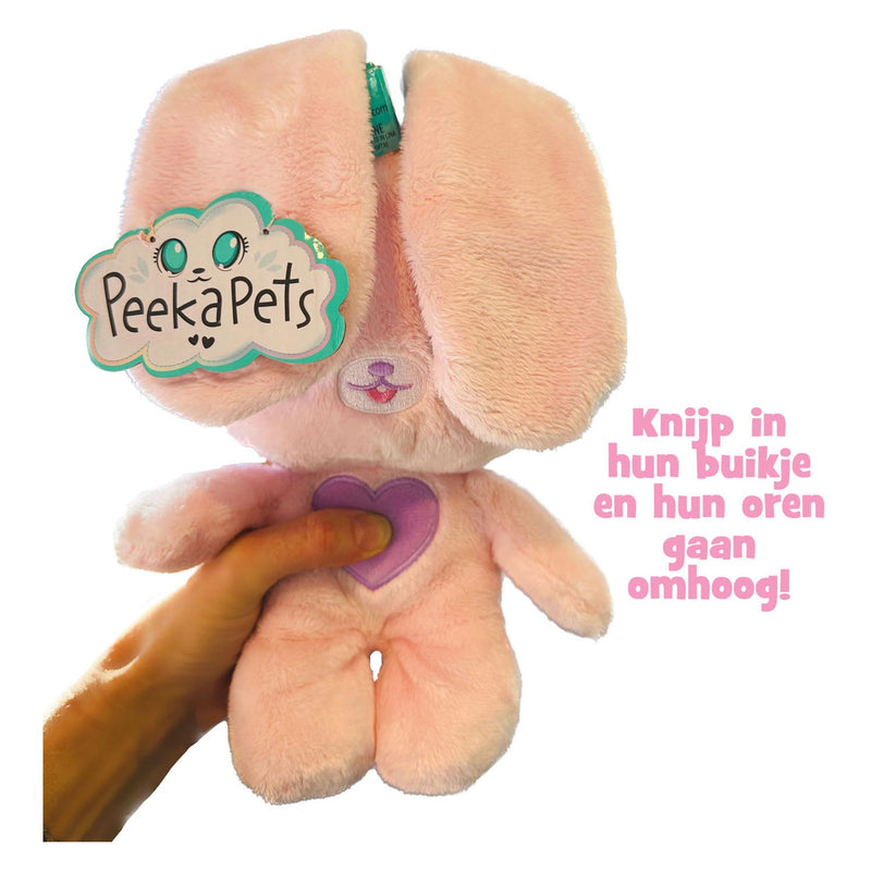 Peekapets Kiekeboe Knuffel Bunny Roze Violet met Geluid