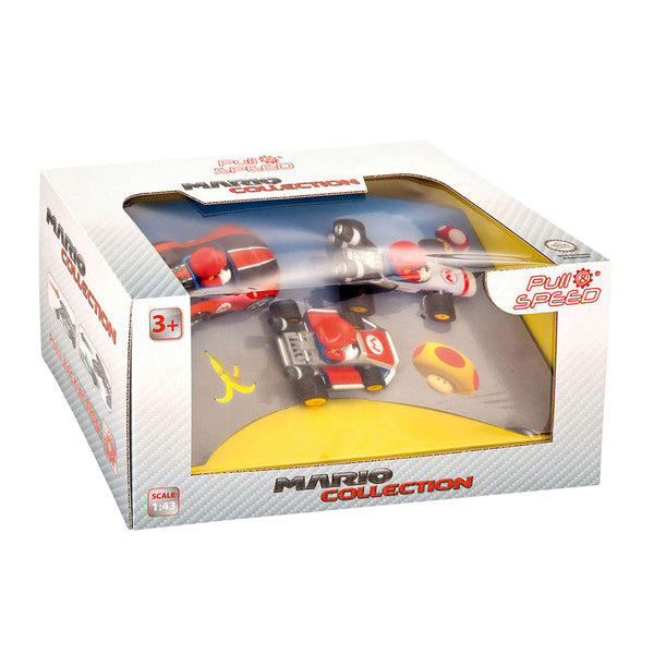 Auto Pull & Speed - Mario Kart 8 - 3-pack - Speelgoedauto Carrera