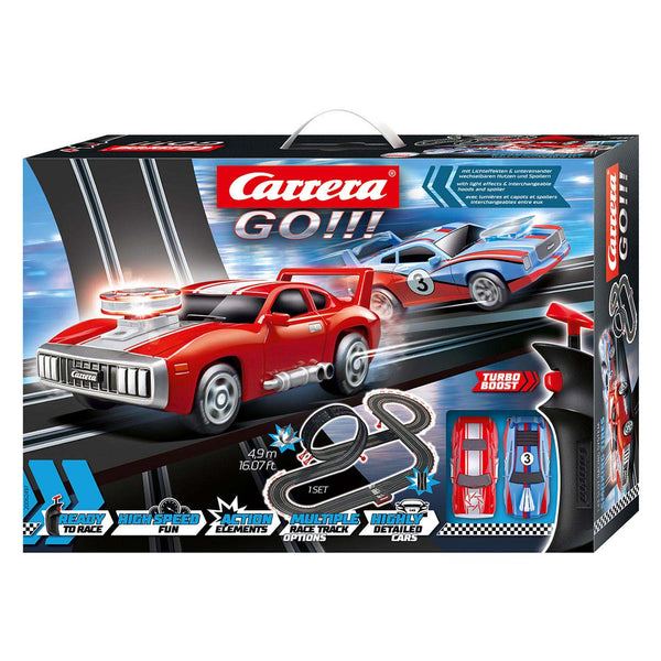 Carrera Go!!! Racebaan + 2 Auto&#039;s met Licht 490 cm