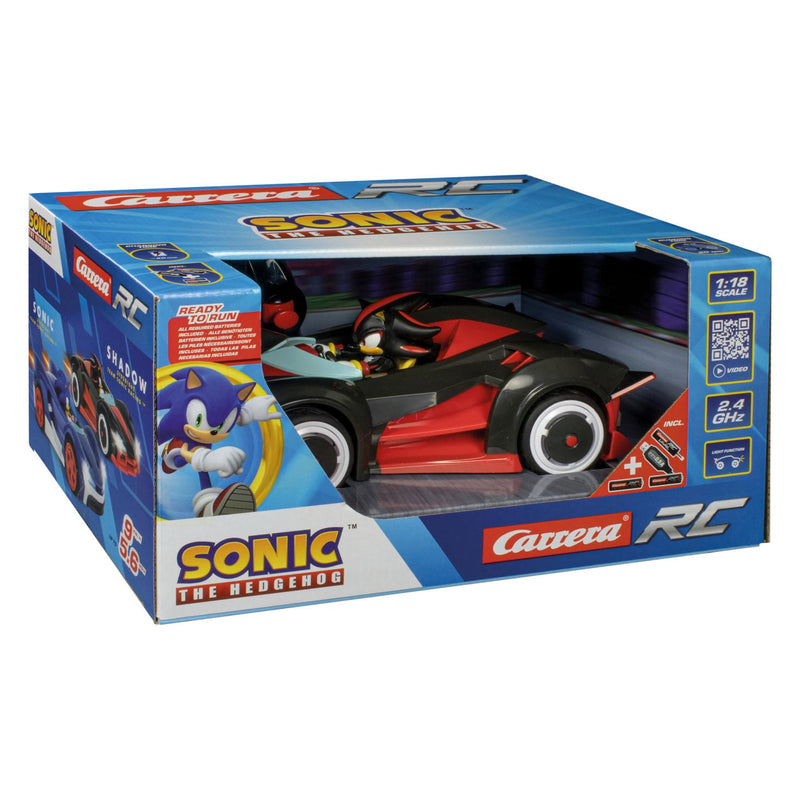Carrera RC Sonic Team Dark Raceauto Zwart/Rood