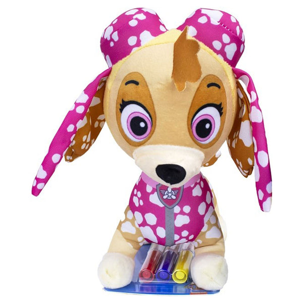 Paw Patrol Inkleur Knuffel met Stiften - Skye