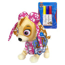 Paw Patrol Inkleur Knuffel met Stiften - Skye