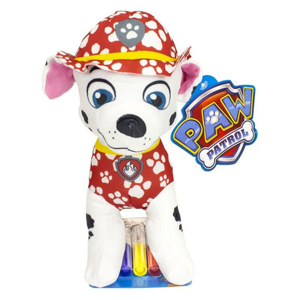 PAW Patrol Inkleur Knuffel met Stiften - Marshall