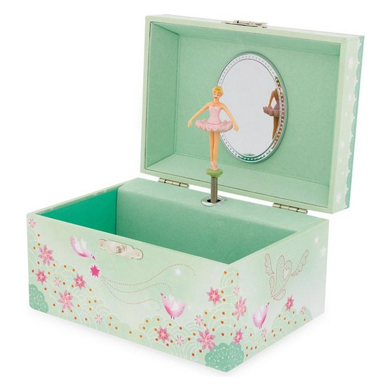 Ulysse Sieradendoos met Muziek en Ballerina Vogel Groen