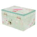 Ulysse Sieradendoos met Muziek en Ballerina Vogel Groen