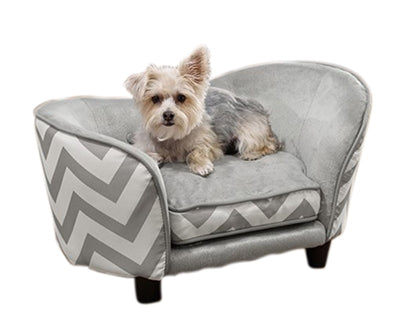 Enchanted Hondenmand Sofa Chevron Grijs 68X41X38 CM