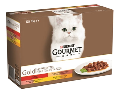 Gourmet Gold 12-pack Fijne Hapjes 12X85 GR