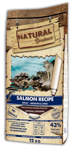 Natural Greatness Salmon Sensitive Medium 12 KG