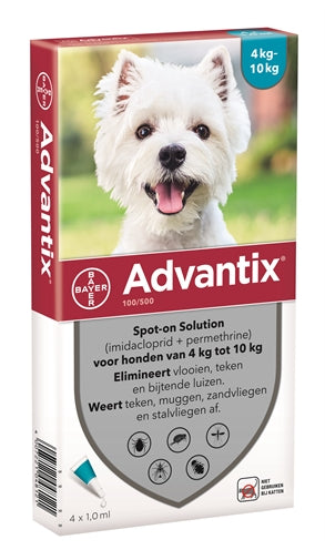 Bayer Advantix Spot On 100/500 4-10 KG - 4 PIP