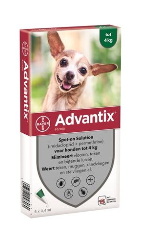 Bayer Advantix Spot On 40/200 TOT 4 KG - 6 PIP