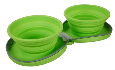 Rosewood Reis Duo Voer/drinkbak Groen