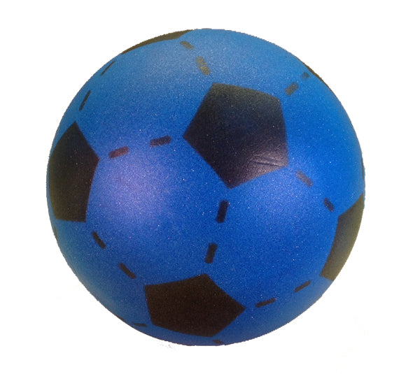 Soft Voetbal 20 cm Blauw/Zwart