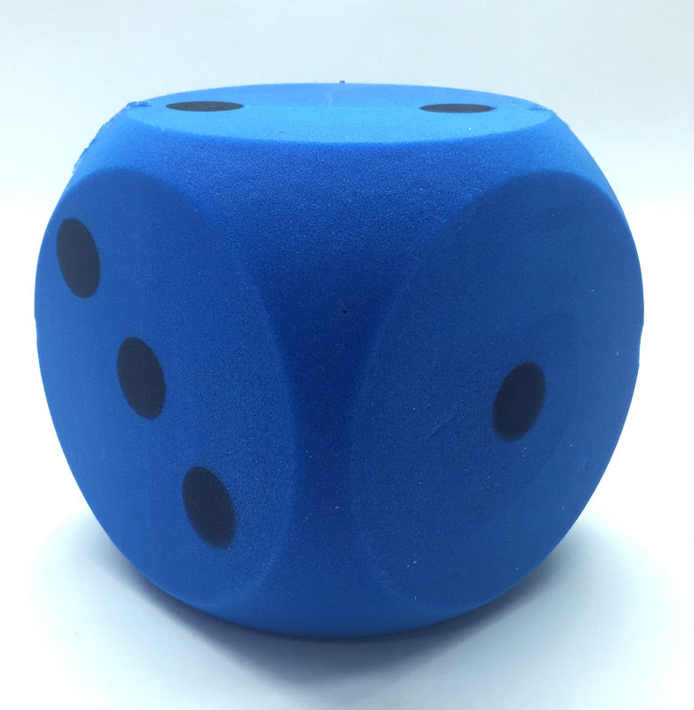 Foam dobbelsteen blauw 16cm