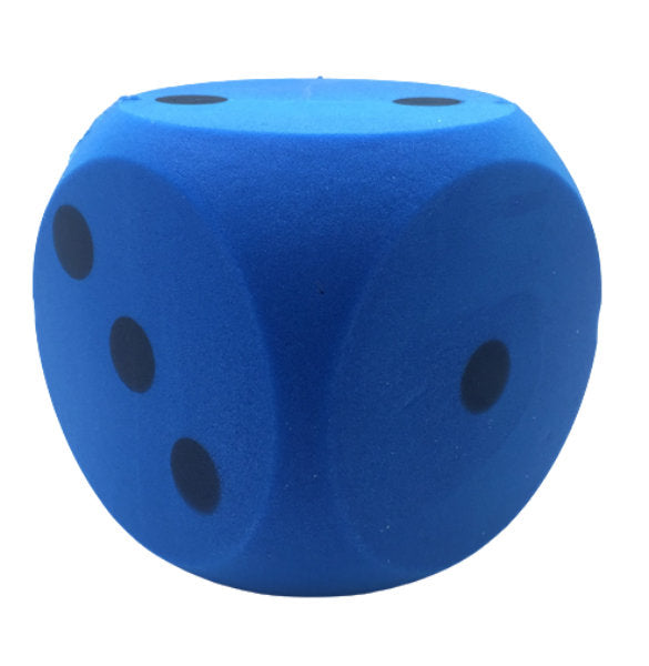 Foam dobbelsteen blauw 16cm