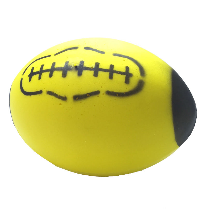 Rugby Bal Foam 18 cm Geel