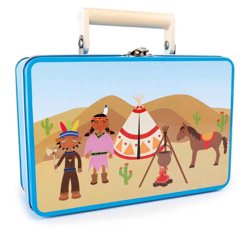 Koffer indianen set