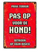 Plenty Gifts Waakbord Blik Pas Op Voor De Hond 15X21 CM