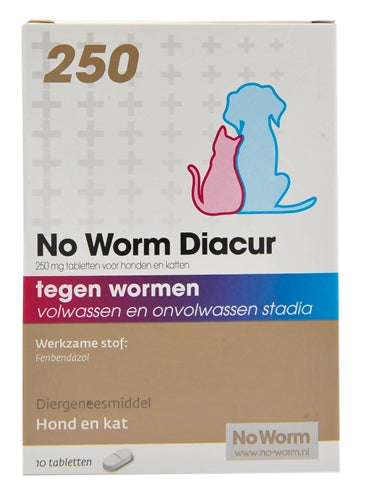 No Worm Diacur 250 MG 10 TBL