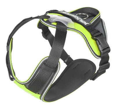 Julius K9 Idc Hondentuig Longwalk Neon Geel / Grijs M 56-76 CM 14-20 KG