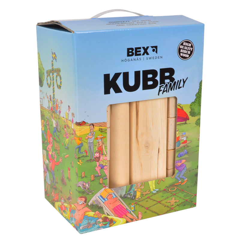Bex Kubb Familiespel van Berkenhout voor Buiten 13-delig