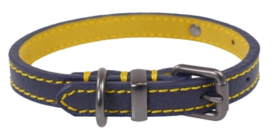 Zzzjoules Halsband Hond Leer Navy 56-66X3,8 CM