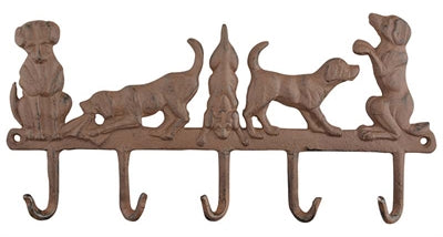 Hanger 5 Honden Gietijzer 35,5X2,5X17,5 CM