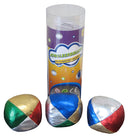 3 jongleerballen 65mm metallic 756002