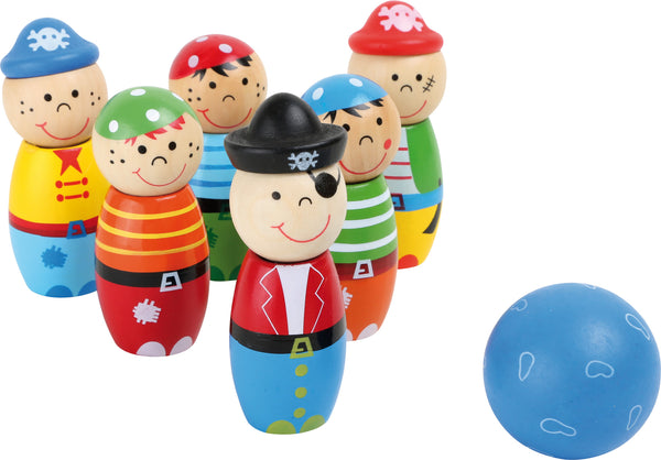 Small Foot - Houten Bowlingset Piraat Werpspel