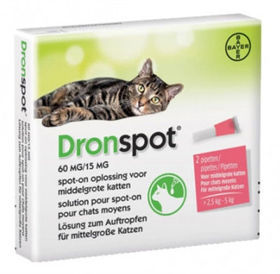 Bayer Dronspot Kat Spot On M 2,5-5 KG 2 PIP