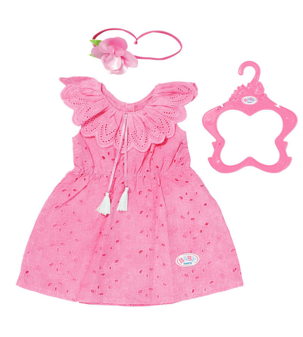 Baby Born Trendy Bloemenjurk Roze