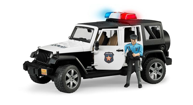 Bruder 02526 Wrangler Politiejeep + Licht en Geluid 1:16