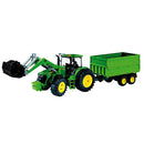 Bruder Tractor John Deere met Aanhanger